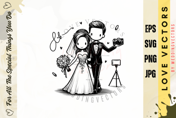 C2685: Capturing Timeless Romance in Minimalist Vectors