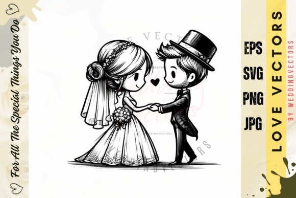 C3619: Minimalist Wedding Vectors for Modern Romance
