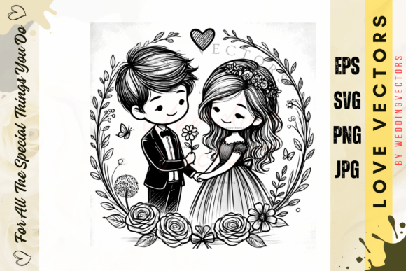 C3655: Capturing Wedding Bliss in Elegant Vectors