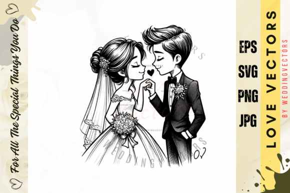 C3768: Crafting Timeless Romance with Wedding Vectors