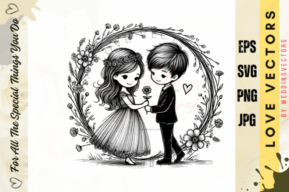 C380: Capturing Elegance in Wedding & Love Illustrations