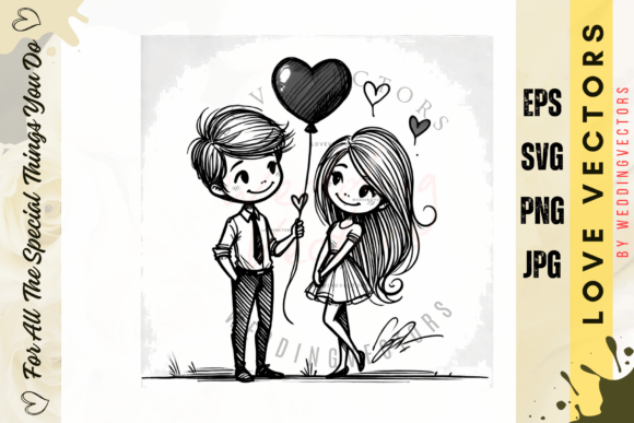 Crafting Timeless Romance with Wedding Couple and Love Vectors