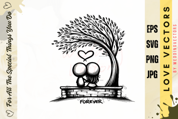 Enchanting Wedding Couple & Love Vectors for Timeless Design
