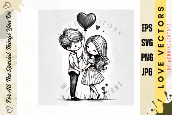 Wedding Couple and Love Vectors - C2660: Capturing Eternal Romance
