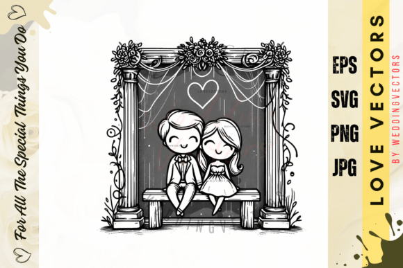 Wedding Couple and Love Vectors - C361: A Designer's Romance Toolkit