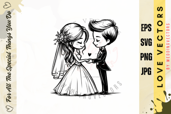 Wedding Couple and Love Vectors - C3658: A Designer's Guide to Elegant Branding