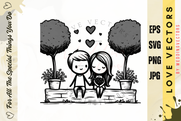 Wedding Couple & Love Vectors: The C269 Design Asset